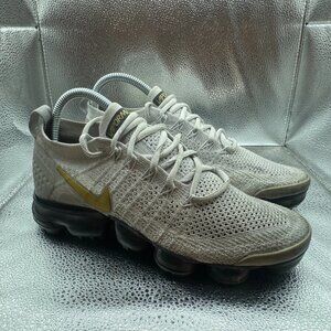 Size 8 Nike Air Vapormax Flyknit 2 Womens NBY Platinum‎ Gold Shoes 942843-010